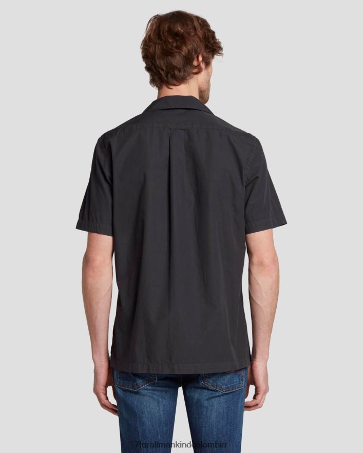vestir 7 for All Mankind camisa camp en azul marino JBNRD699
