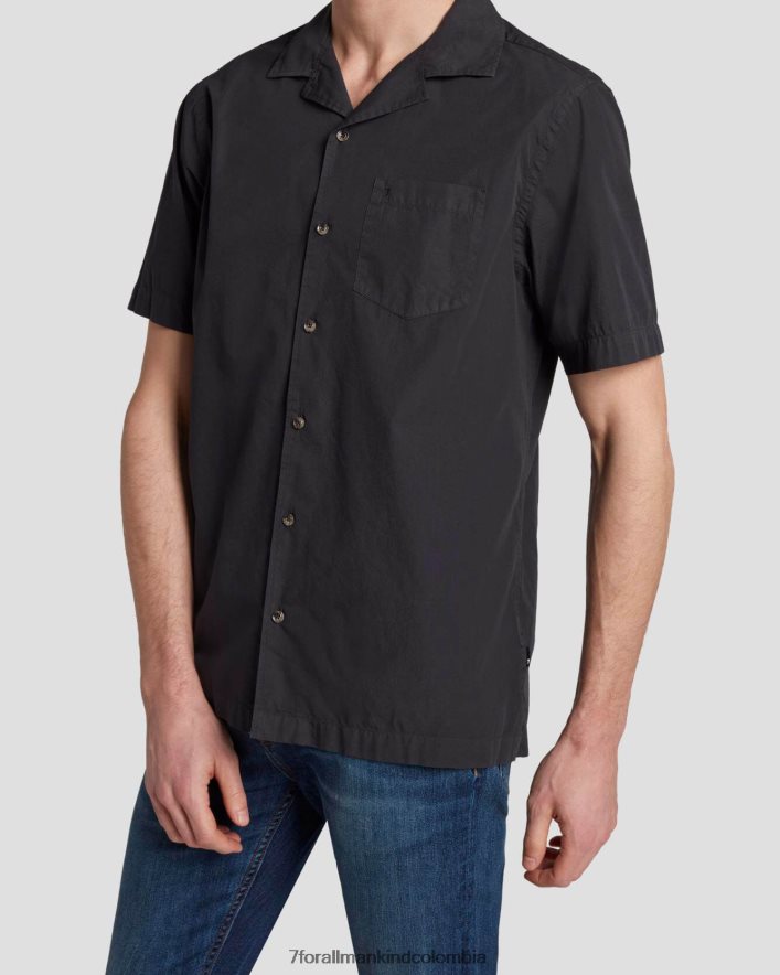 vestir 7 for All Mankind camisa camp en azul marino JBNRD699