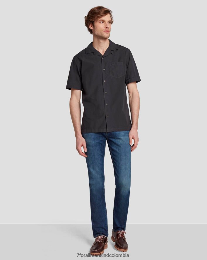 vestir 7 for All Mankind camisa camp en azul marino JBNRD699