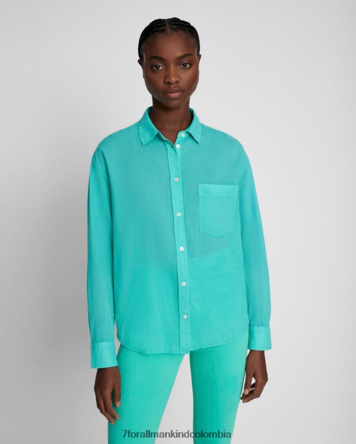 vestir 7 for All Mankind camisa clásica con botones en atlantis JBNRD411