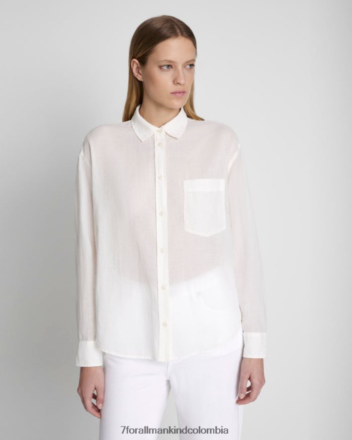 vestir 7 for All Mankind camisa clásica con botones en blanco óptico JBNRD340