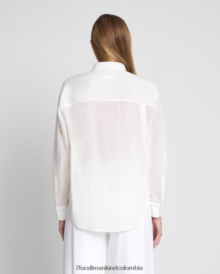 vestir 7 for All Mankind camisa clásica con botones en blanco óptico JBNRD340