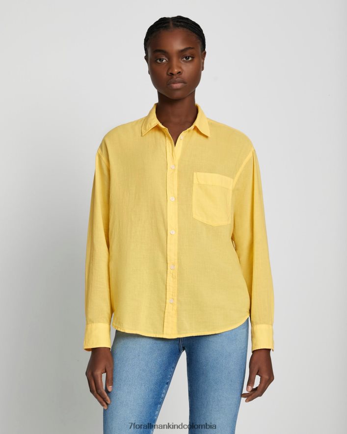 vestir 7 for All Mankind camisa clásica con botones en jojoba JBNRD383