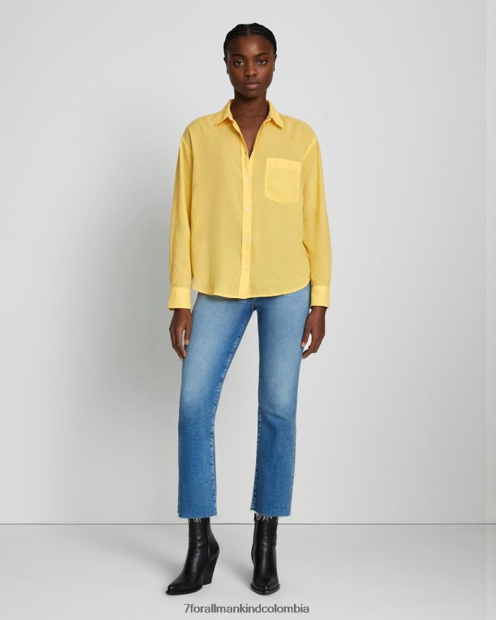vestir 7 for All Mankind camisa clásica con botones en jojoba JBNRD383