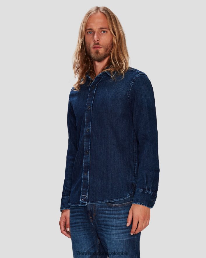 vestir 7 for All Mankind camisa con botones en malibu airweft JBNRD702
