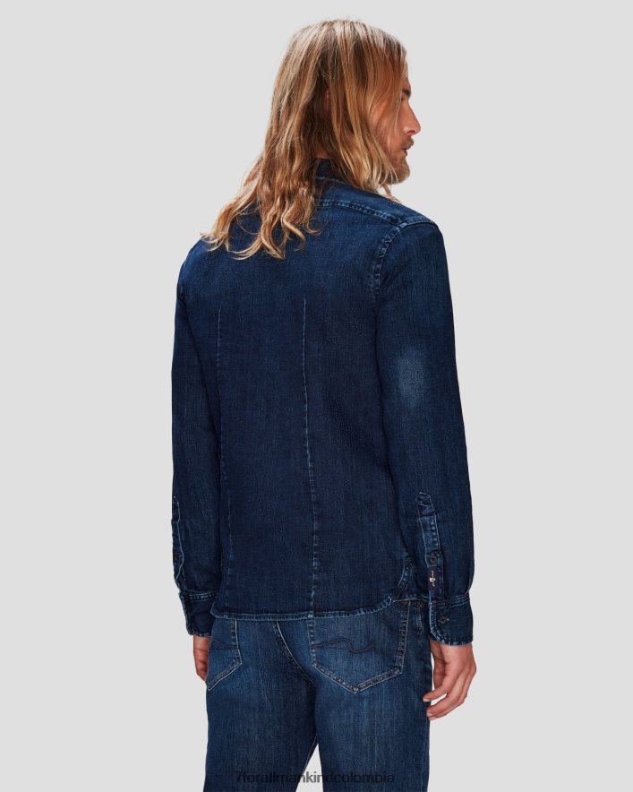 vestir 7 for All Mankind camisa con botones en malibu airweft JBNRD702