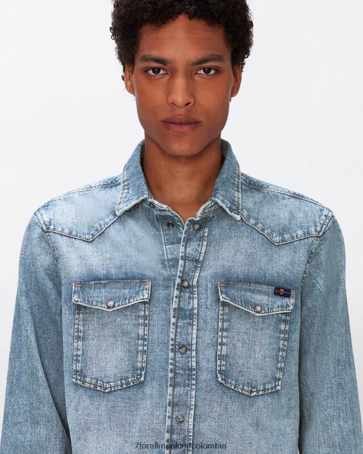 vestir 7 for All Mankind camisa occidental en cascada JBNRD528