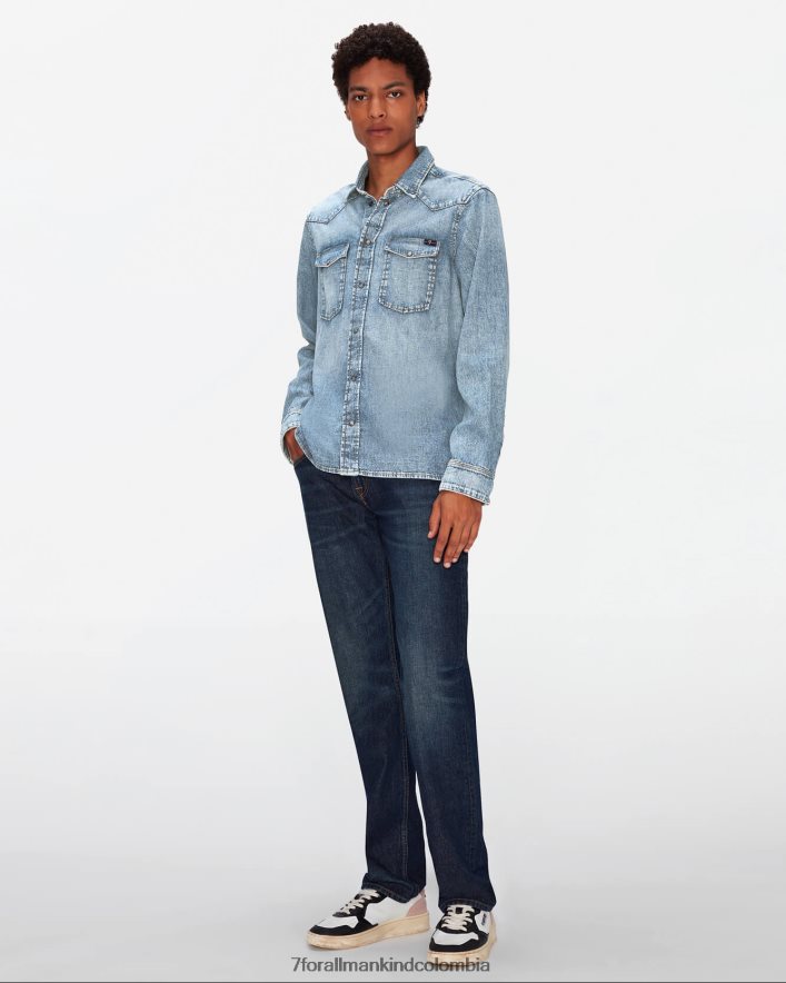 vestir 7 for All Mankind camisa occidental en cascada JBNRD528