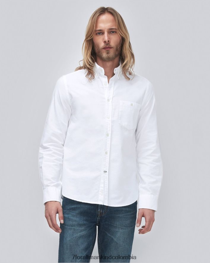 vestir 7 for All Mankind camisa oxford en blanco JBNRD704