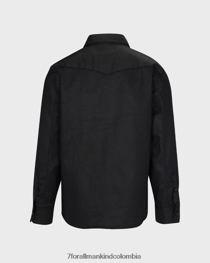 vestir 7 for All Mankind camisa revestida en negro JBNRD577