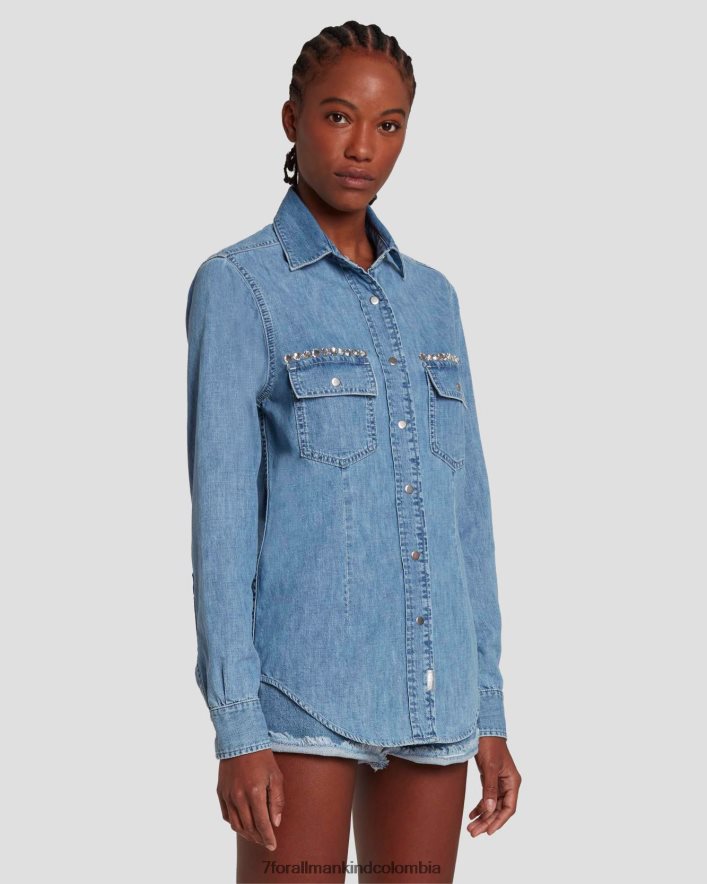 vestir 7 for All Mankind camisa vaquera vibe adr JBNRD41