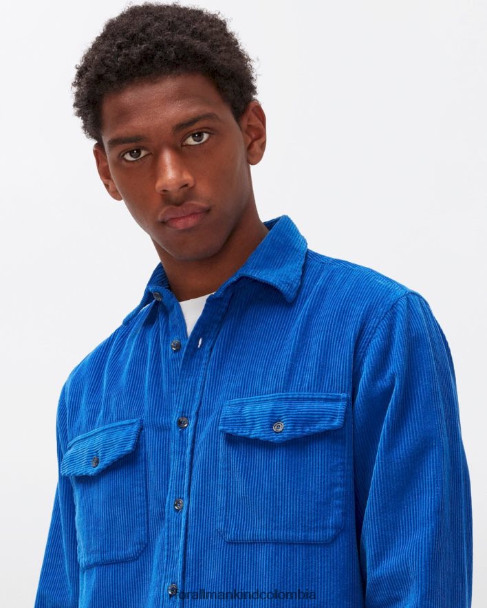 vestir 7 for All Mankind sobrecamisa de pana en azul eléctrico JBNRD727