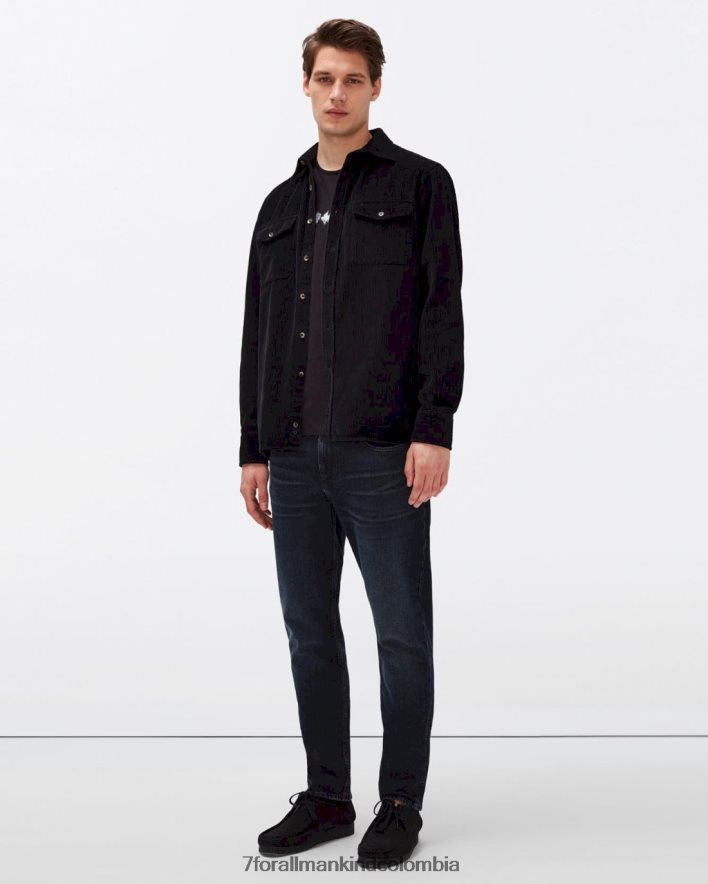 vestir 7 for All Mankind sobrecamisa de pana en negro JBNRD703
