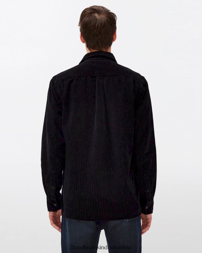 vestir 7 for All Mankind sobrecamisa de pana en negro JBNRD703