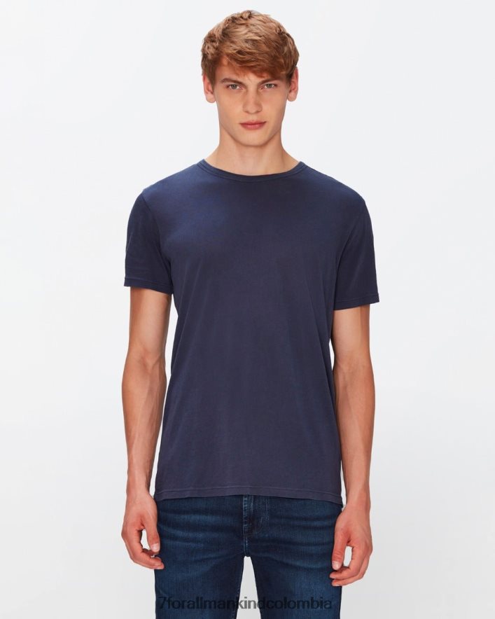 vestir 7 for All Mankind Camiseta de algodón ligero en azul marino JBNRD735