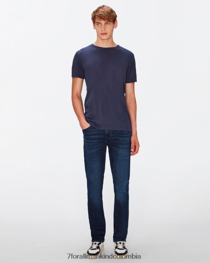 vestir 7 for All Mankind Camiseta de algodón ligero en azul marino JBNRD735