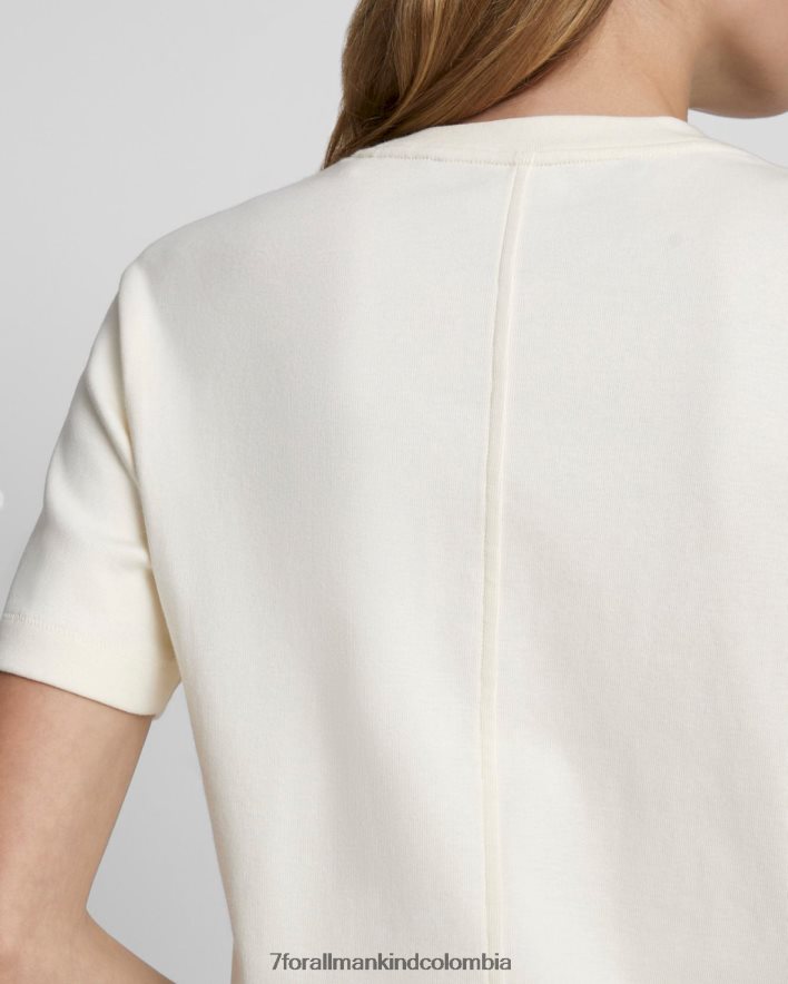 vestir 7 for All Mankind Camiseta de uso diario con cuello redondo en blanco antiguo JBNRD347
