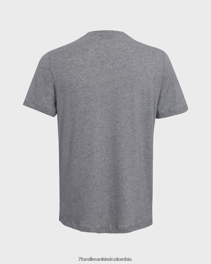 vestir 7 for All Mankind Camiseta gris melange de mezcla de cachemir All Types JBNRD754