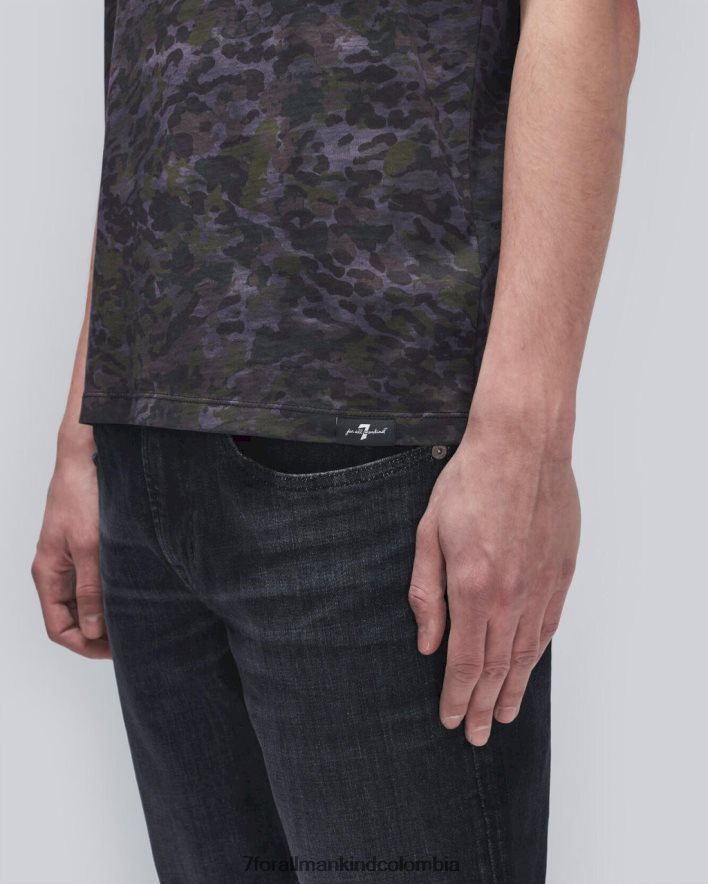 vestir 7 for All Mankind Camiseta teñida con animales en violeta vintage JBNRD766