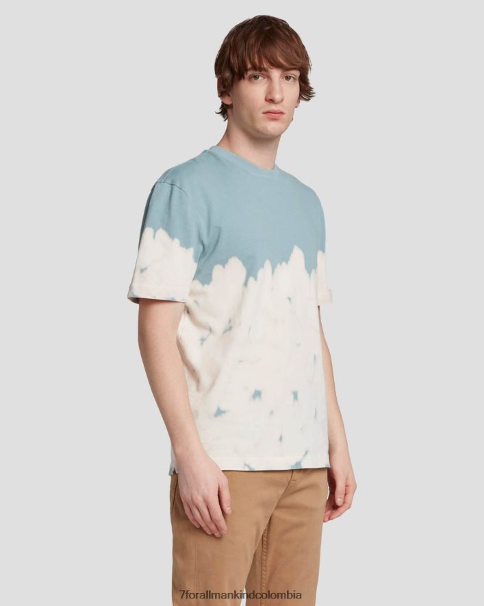 vestir 7 for All Mankind Camiseta teñida con lejía en color escarcha JBNRD750