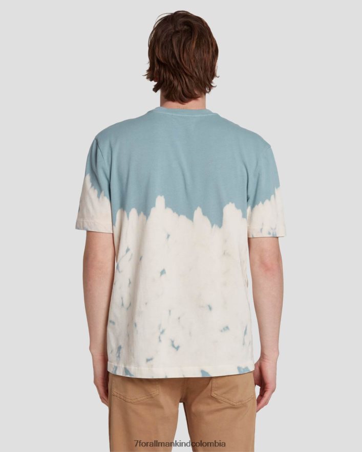 vestir 7 for All Mankind Camiseta teñida con lejía en color escarcha JBNRD750