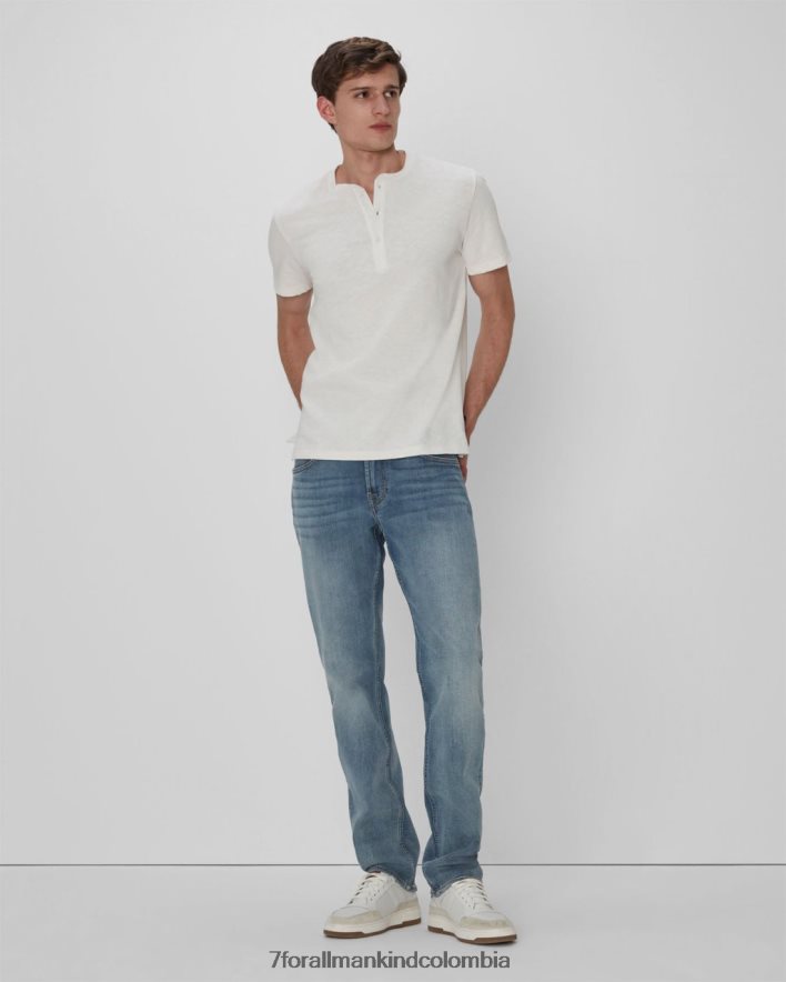 vestir 7 for All Mankind Henley con mezcla de texturas en blanco JBNRD756