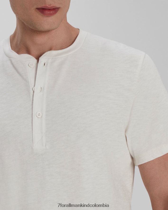 vestir 7 for All Mankind Henley con mezcla de texturas en blanco JBNRD756