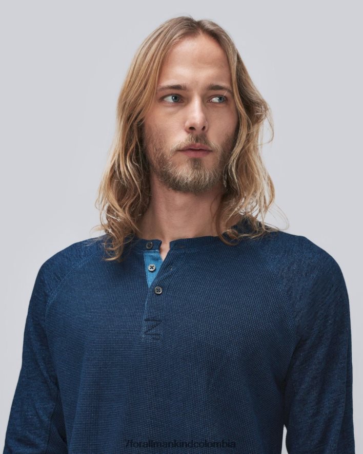 vestir 7 for All Mankind Henley de hilo índigo en índigo JBNRD761