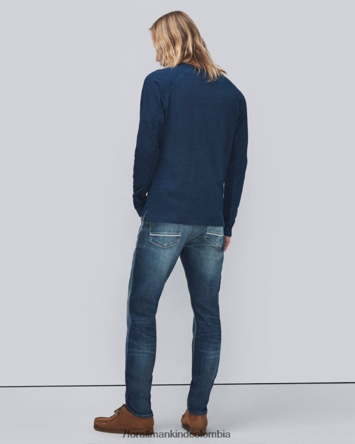 vestir 7 for All Mankind Henley de hilo índigo en índigo JBNRD761