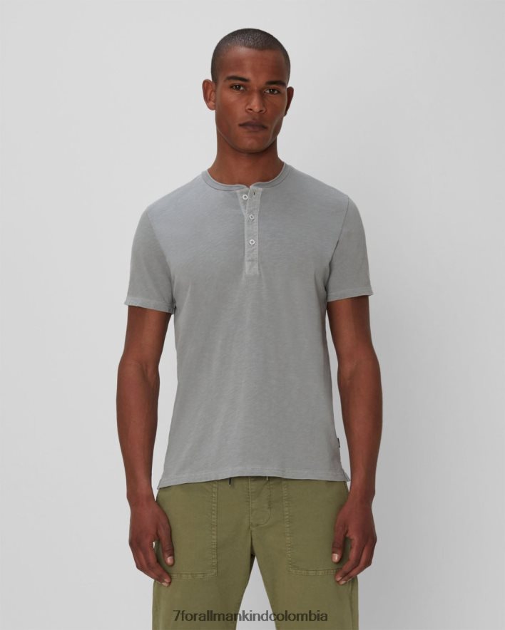 vestir 7 for All Mankind Henley de manga corta en tormenta JBNRD757