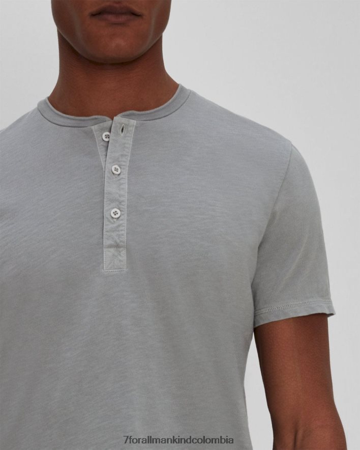 vestir 7 for All Mankind Henley de manga corta en tormenta JBNRD757