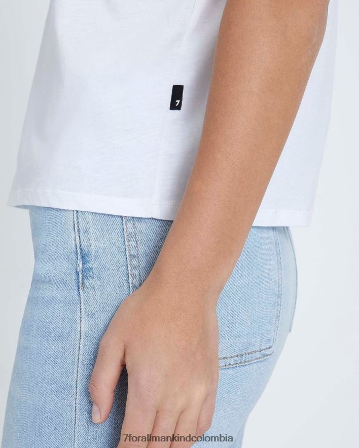vestir 7 for All Mankind camiseta con cuello en v en blanco JBNRD344