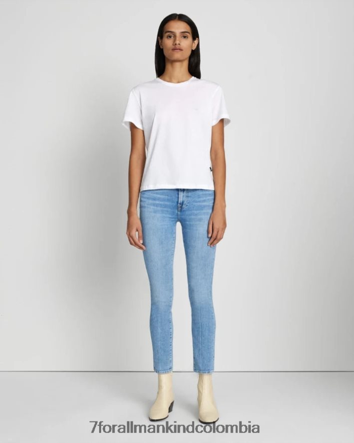 vestir 7 for All Mankind camiseta con cuello redondo en blanco JBNRD345