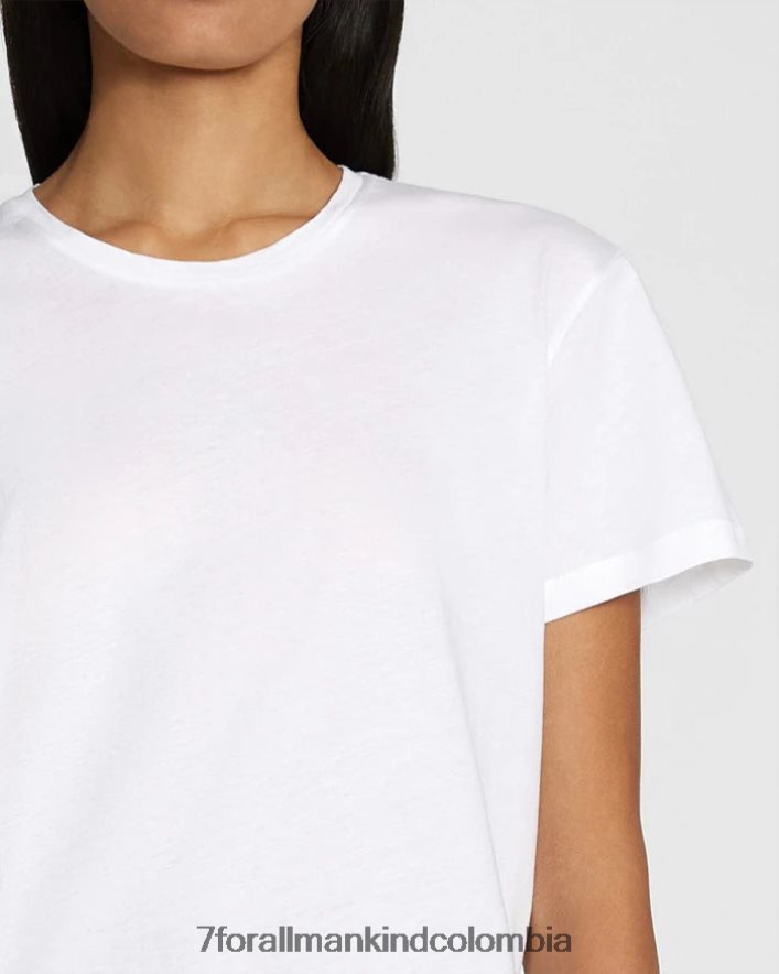 vestir 7 for All Mankind camiseta con cuello redondo en blanco JBNRD345