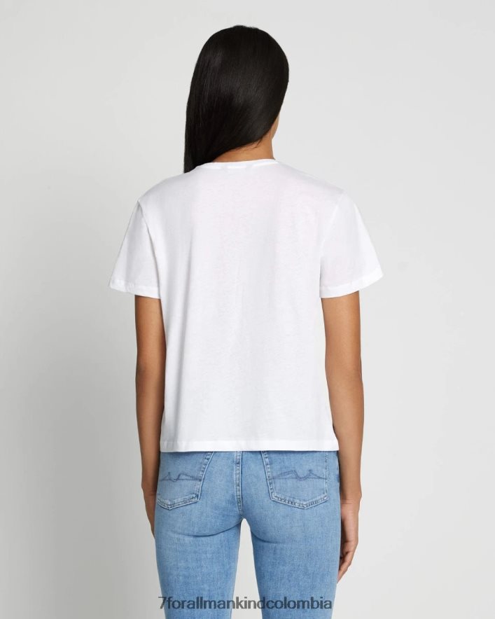 vestir 7 for All Mankind camiseta con cuello redondo en blanco JBNRD345