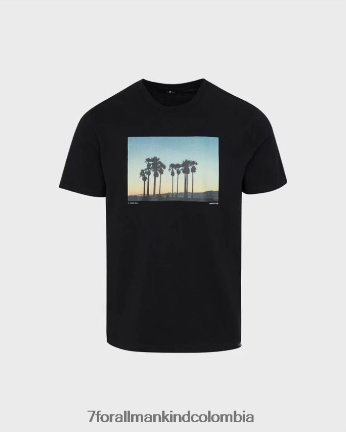 vestir 7 for All Mankind camiseta con estampado fotográfico en negro JBNRD764