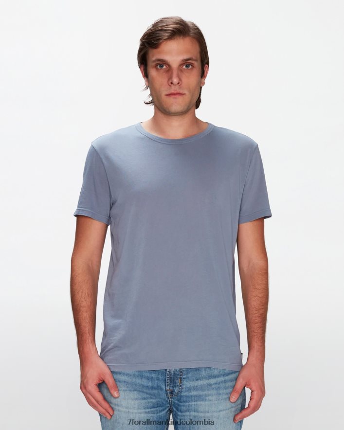 vestir 7 for All Mankind camiseta de algodón ligero en azul francés JBNRD740