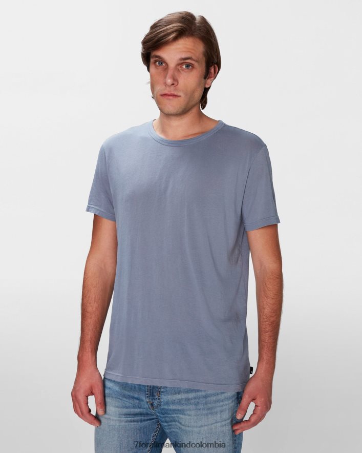 vestir 7 for All Mankind camiseta de algodón ligero en azul francés JBNRD740