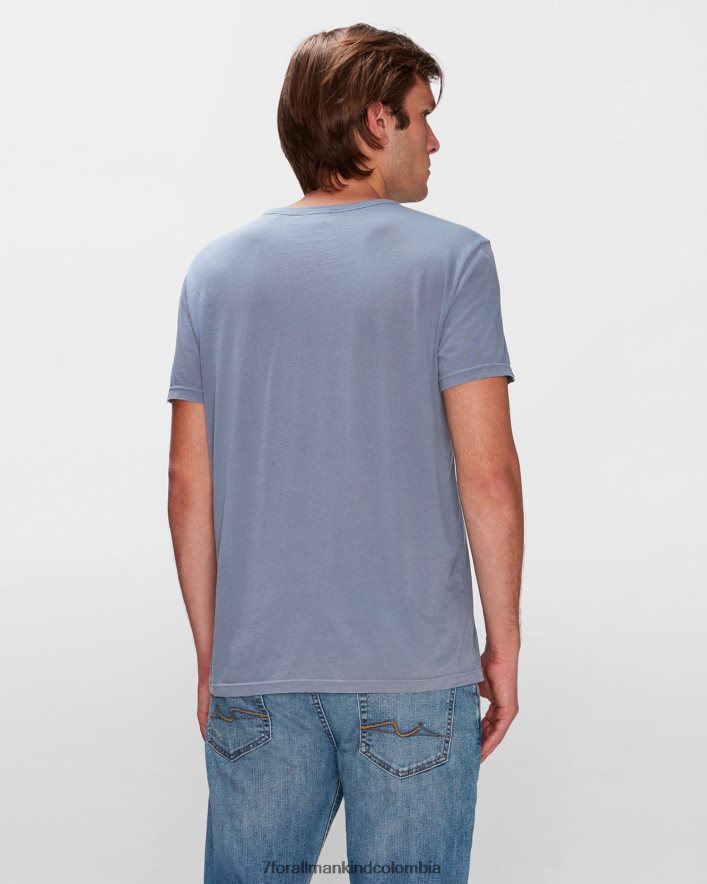 vestir 7 for All Mankind camiseta de algodón ligero en azul francés JBNRD740