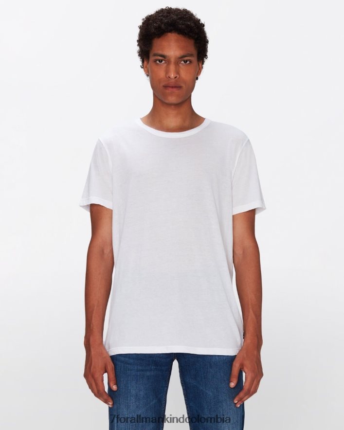 vestir 7 for All Mankind camiseta de algodón ligero en blanco JBNRD733