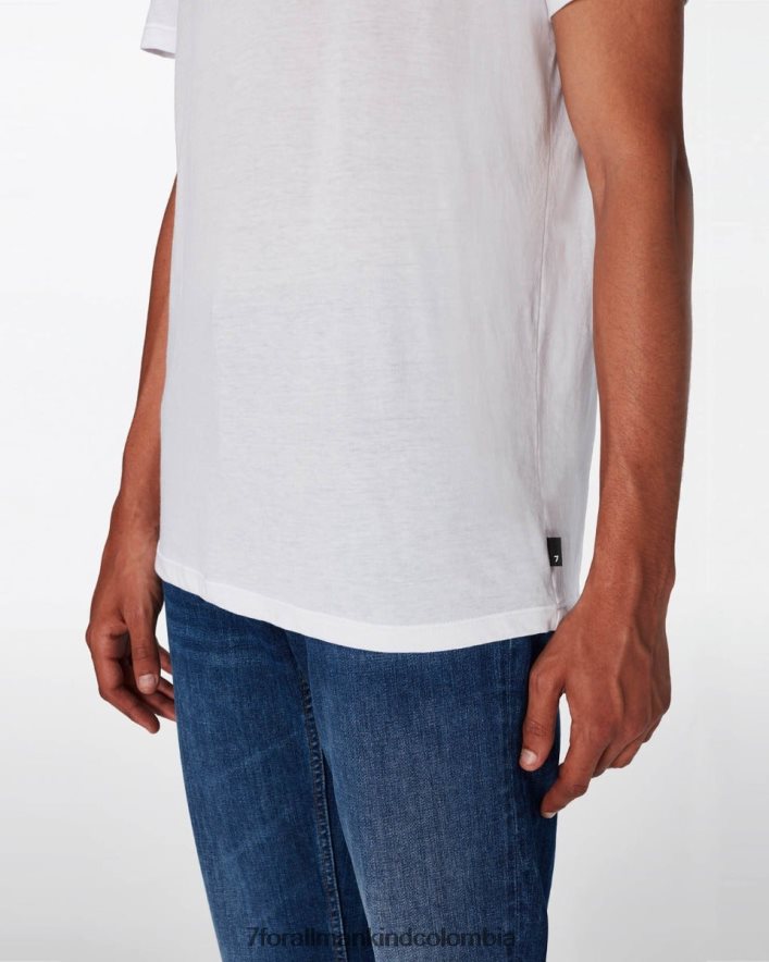 vestir 7 for All Mankind camiseta de algodón ligero en blanco JBNRD733