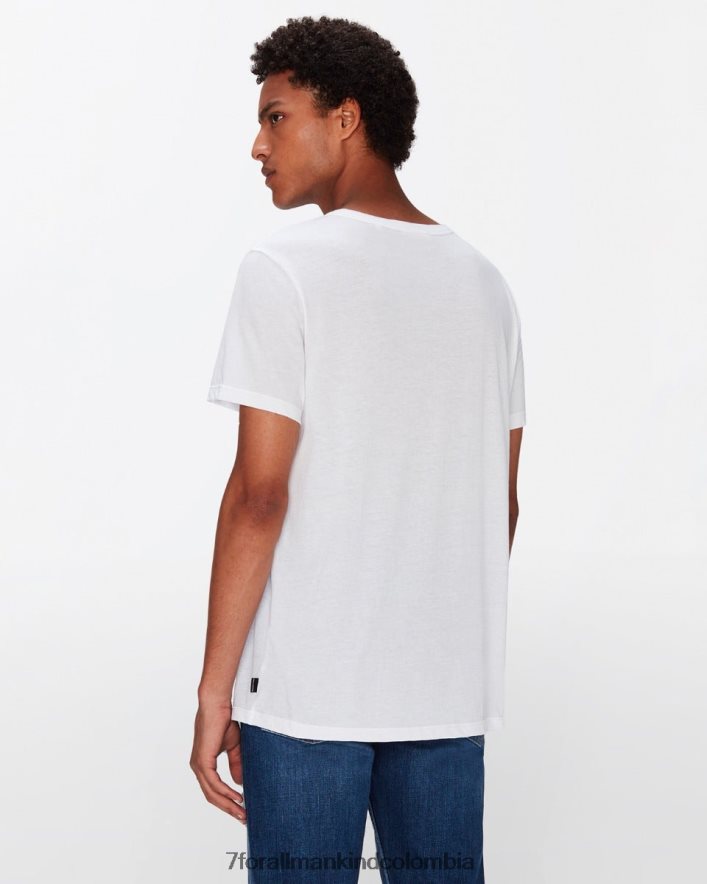 vestir 7 for All Mankind camiseta de algodón ligero en blanco JBNRD733