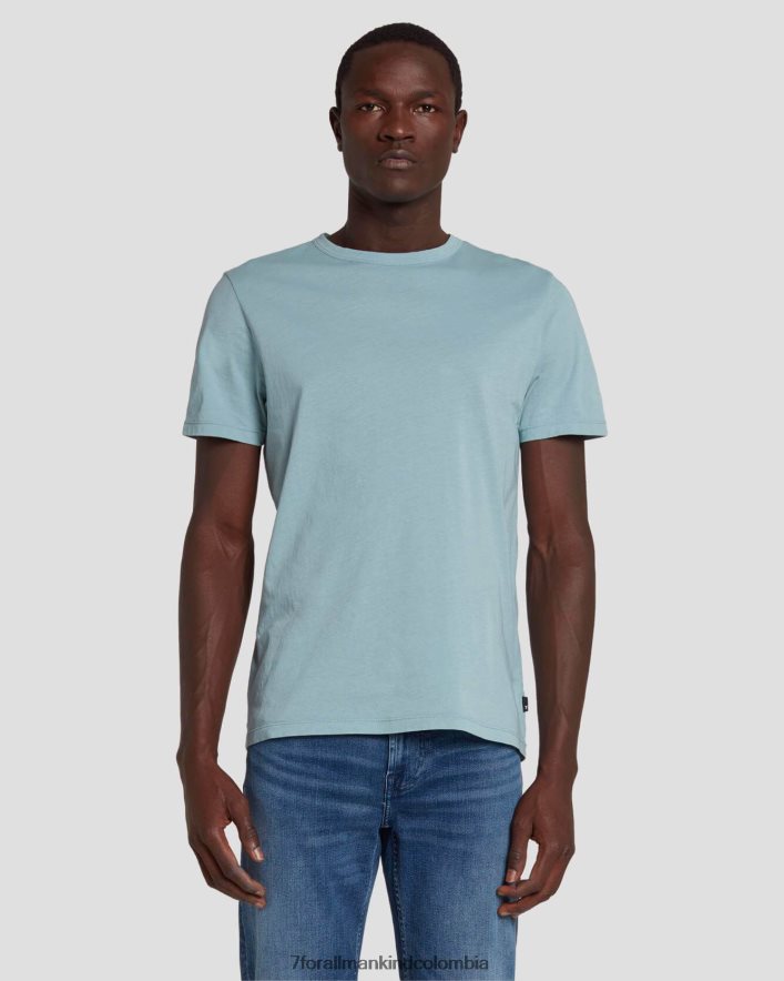 vestir 7 for All Mankind camiseta de algodón ligero en color escarcha JBNRD749
