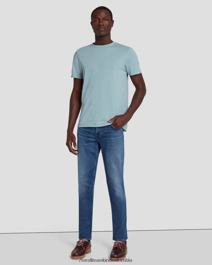 vestir 7 for All Mankind camiseta de algodón ligero en color escarcha JBNRD749
