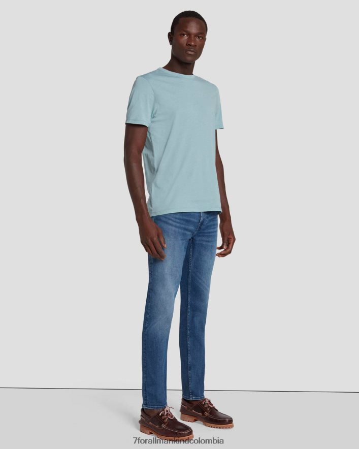 vestir 7 for All Mankind camiseta de algodón ligero en color escarcha JBNRD749