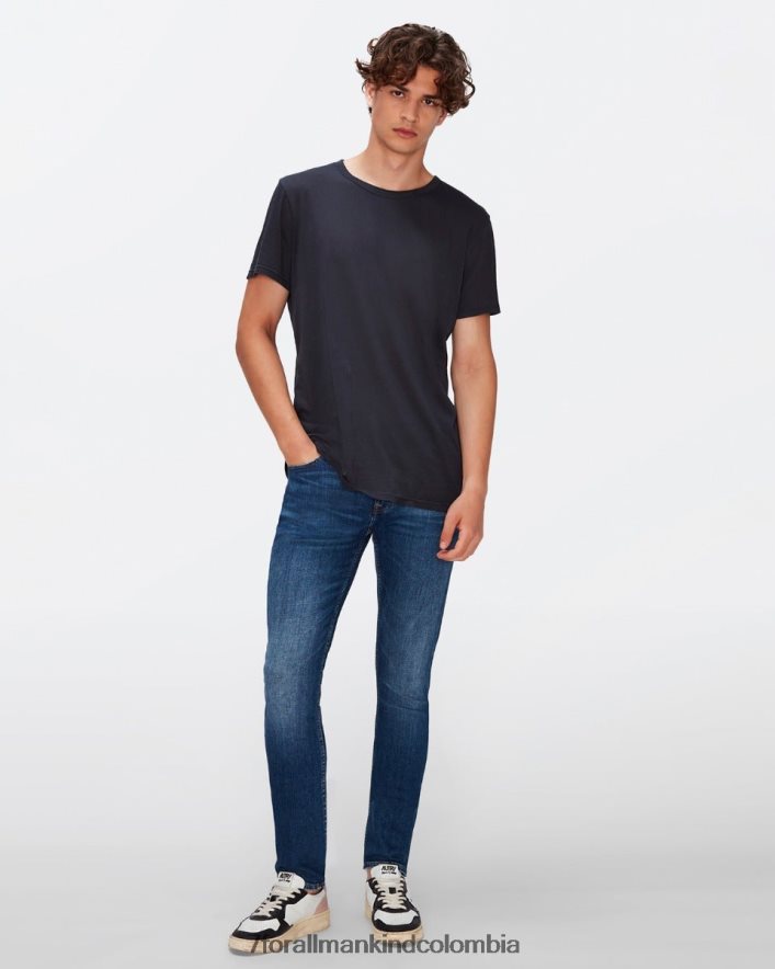 vestir 7 for All Mankind camiseta de algodón ligero en negro JBNRD734
