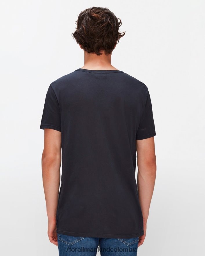 vestir 7 for All Mankind camiseta de algodón ligero en negro JBNRD734