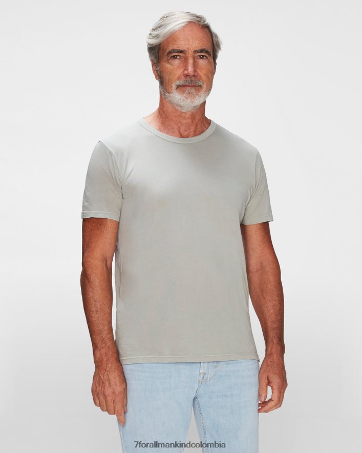vestir 7 for All Mankind camiseta de algodón ligero en verde peltre JBNRD738