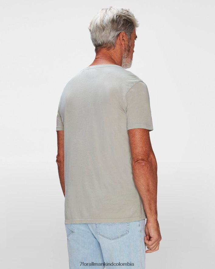 vestir 7 for All Mankind camiseta de algodón ligero en verde peltre JBNRD738
