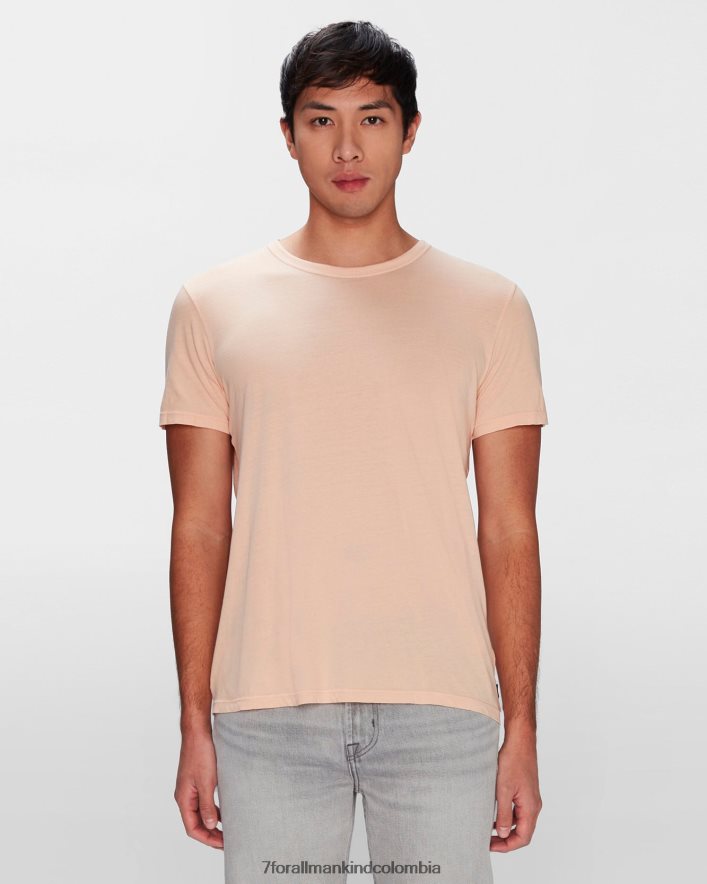vestir 7 for All Mankind camiseta de algodón pluma en color mandarina JBNRD742
